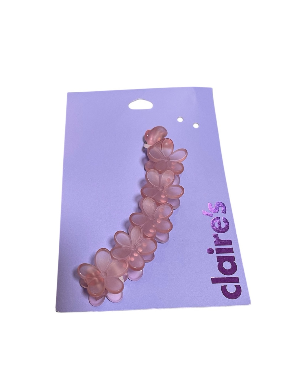 🤑 5/$25 Claire's Pink Floral Hair Clip NWT
